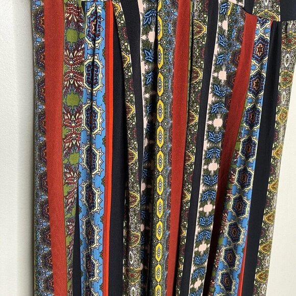 Tahari Mixed Pattern Patchwork Boho Long Maxi Dress Summer Size XS - Picture 6 of 15